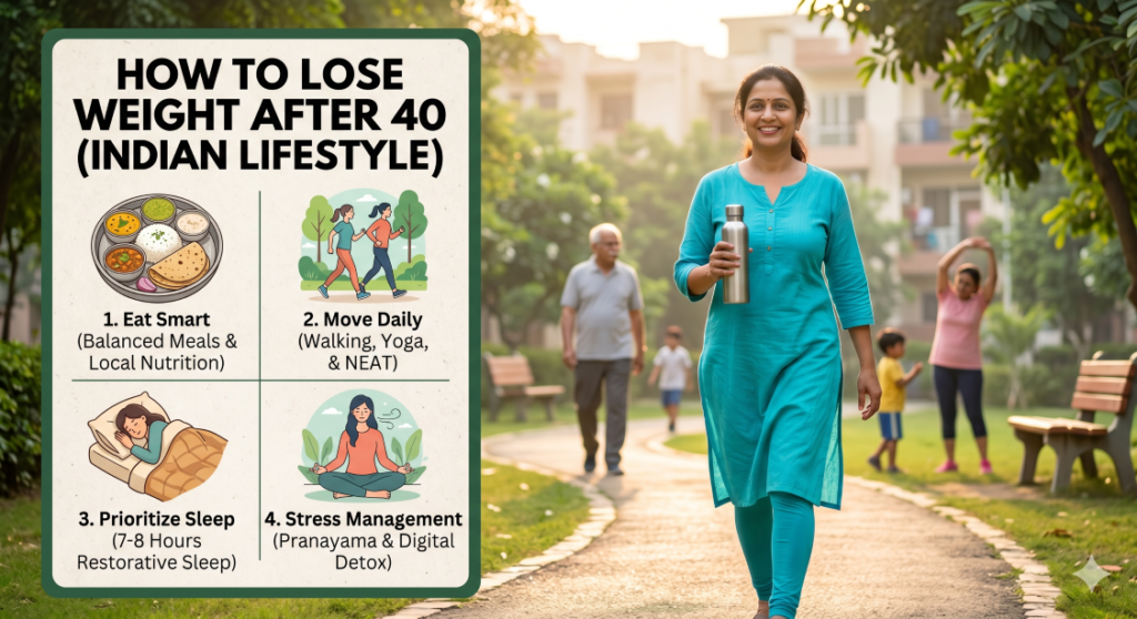 How to Lose Weight After 40 Without Gym (Indian Lifestyle)