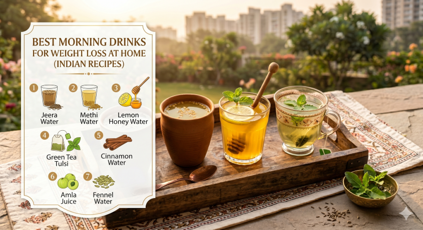 7 best morning drinks for weight loss at home Indian recipes